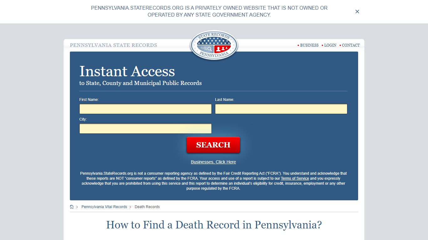 How to Find a Death Record in Pennsylvania? - State Records